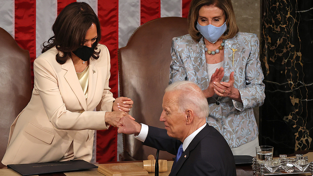 Image: COERCION BY PROXY: After rushed FDA “full approval” of the covid vax, Biden calls for corporations across America to MANDATE covid vaccines for all employees
