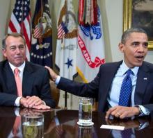 House Speaker John Boehner and President Barack Obama. (AP Photo/Carolyn Kaster)