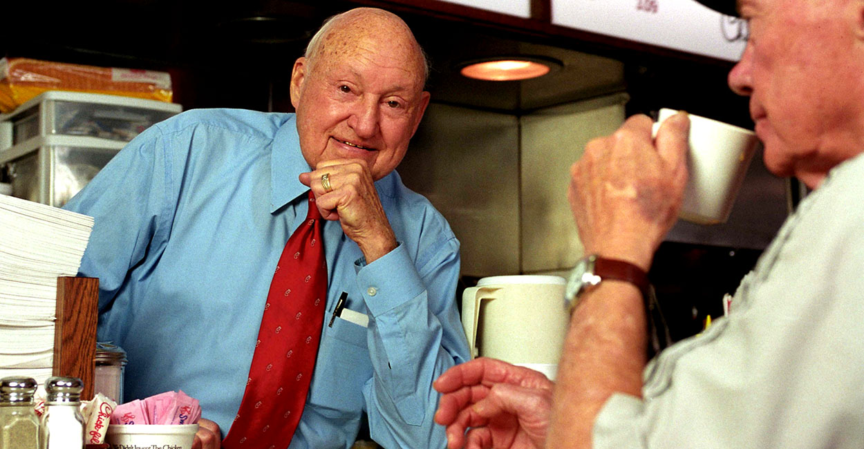 S. Truett Cathy behind the counter of Chick-fil-A's original diner. (Photo: Robin Nelson/Newscom)