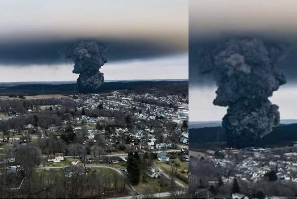 Image: EPA ignores resident near Ohio train derailment who says ash from ‘controlled burn’ of chemicals landed more than a mile away