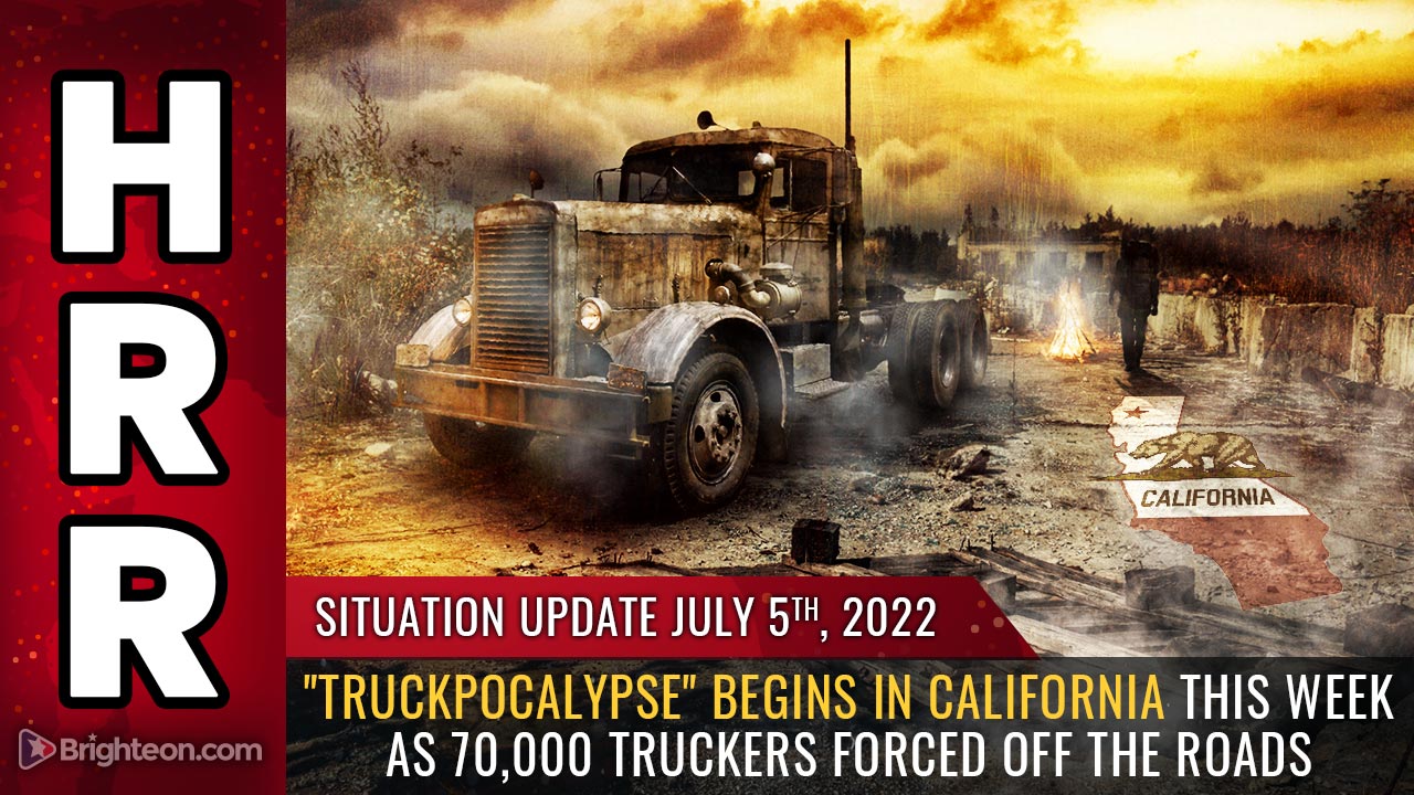 Image: “TruckPOCALYPSE” begins in California this week as 70,000 truckers forced off the roads due to Democrat idiocracy
