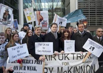 Protesters against decision not to halt Gary McKinnon's extradition to the US