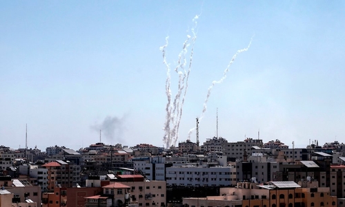 Hamas launched missiles from Gaza against Israel on early on May 4, 2019.