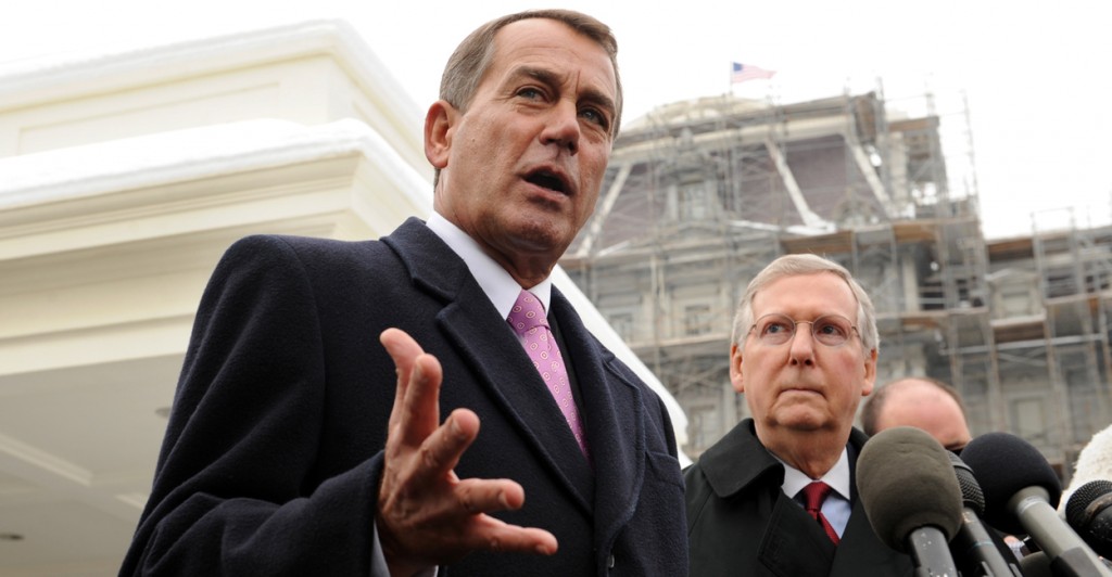 House Speaker John Boehner, R-Ohio, and Senate Majority Leader Mitch McConnell, R-Ky. (Photo: Michael Reynolds/EPA/Newscom)