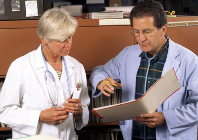 Doctors confer