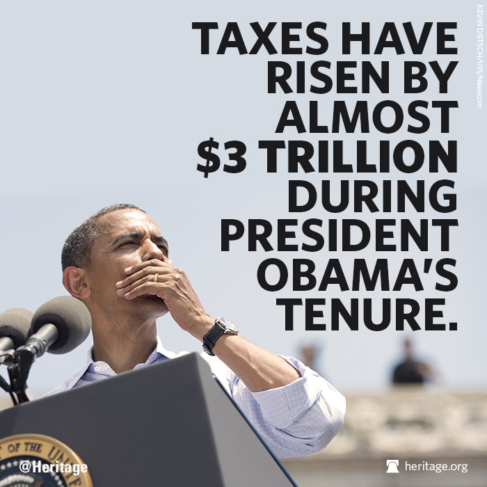 Taxes have risen by $3 trillion under Obama 