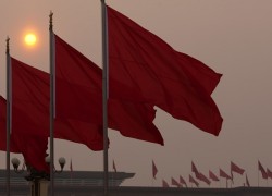 Chinese-Flags-Tiananmen-Square
