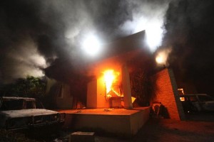 U.S. Consulate in Benghazi after the building was raided by Terrorist.