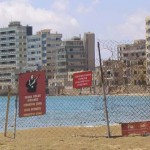 The Ghost Town of Varosha, Famagusta Cyprus which was taken hostage by the Turkish Army in August 1974 and has been used as a bargaining counter since that date.