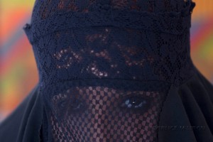 moslem woman wearing burka