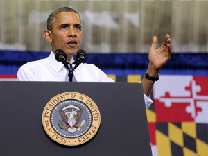 President Obama speaks on the Affordable Care Act in Maryland