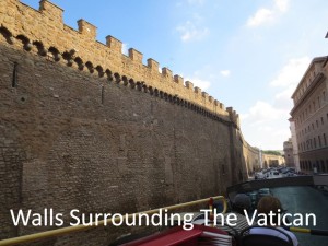 Walls surrounding the Vatican