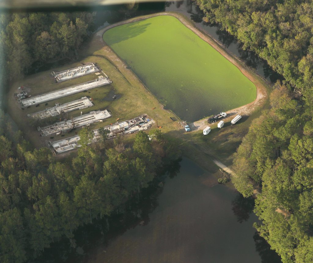 During Hurricane Florence, toxic factory farm waste lagoons spilled out into the Cape Fear River and surrounding communities. Photo by Compassion Over Killing.